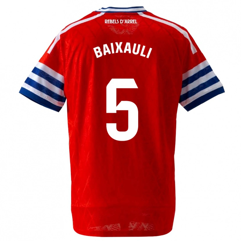 Danxen Homem Camisola Iker Baixauli #5 Azul Real Vermelho Alternativa 2026/27 Camisa