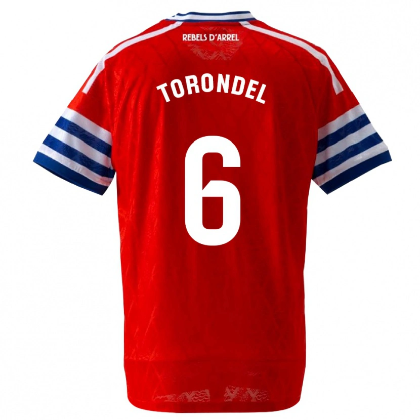 Danxen Homem Camisola Hugo Torondel #6 Azul Real Vermelho Alternativa 2026/27 Camisa