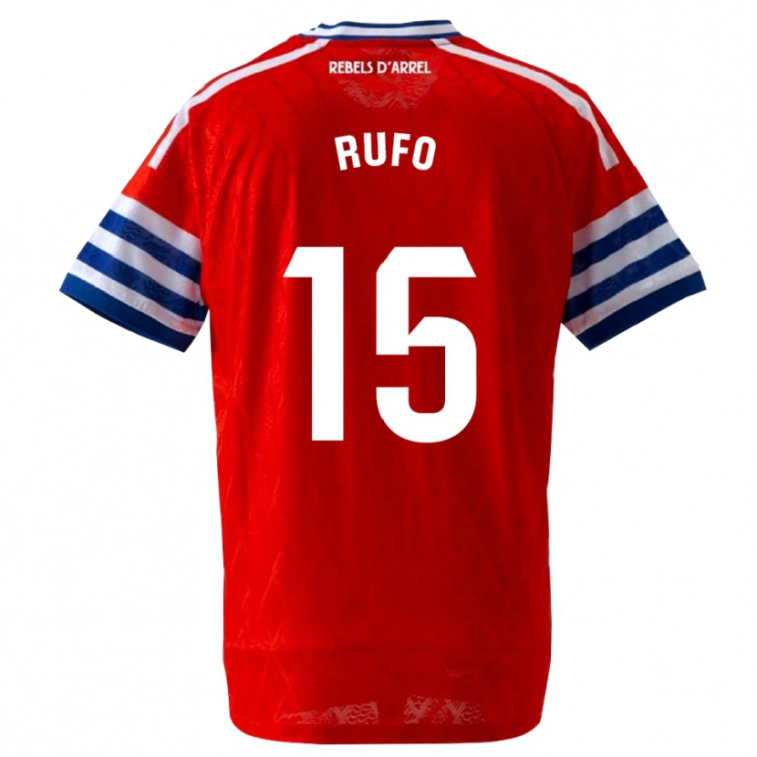 Danxen Homem Camisola Xavi Rufo #15 Azul Real Vermelho Alternativa 2026/27 Camisa