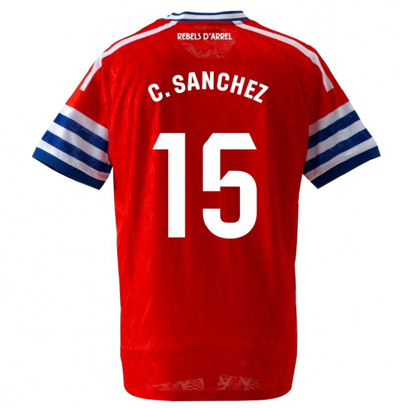 Danxen Homem Camisola Carlos Sanchez #15 Azul Real Vermelho Alternativa 2026/27 Camisa