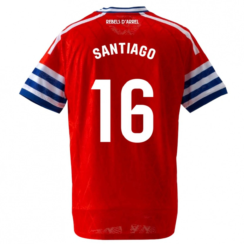 Danxen Homem Camisola Alejandro Santiago #16 Azul Real Vermelho Alternativa 2026/27 Camisa