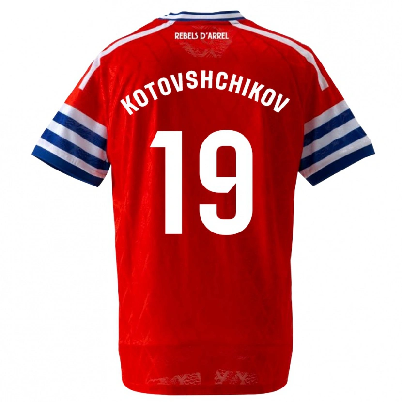 Danxen Homem Camisola Makar Kotovshchikov #19 Azul Real Vermelho Alternativa 2026/27 Camisa