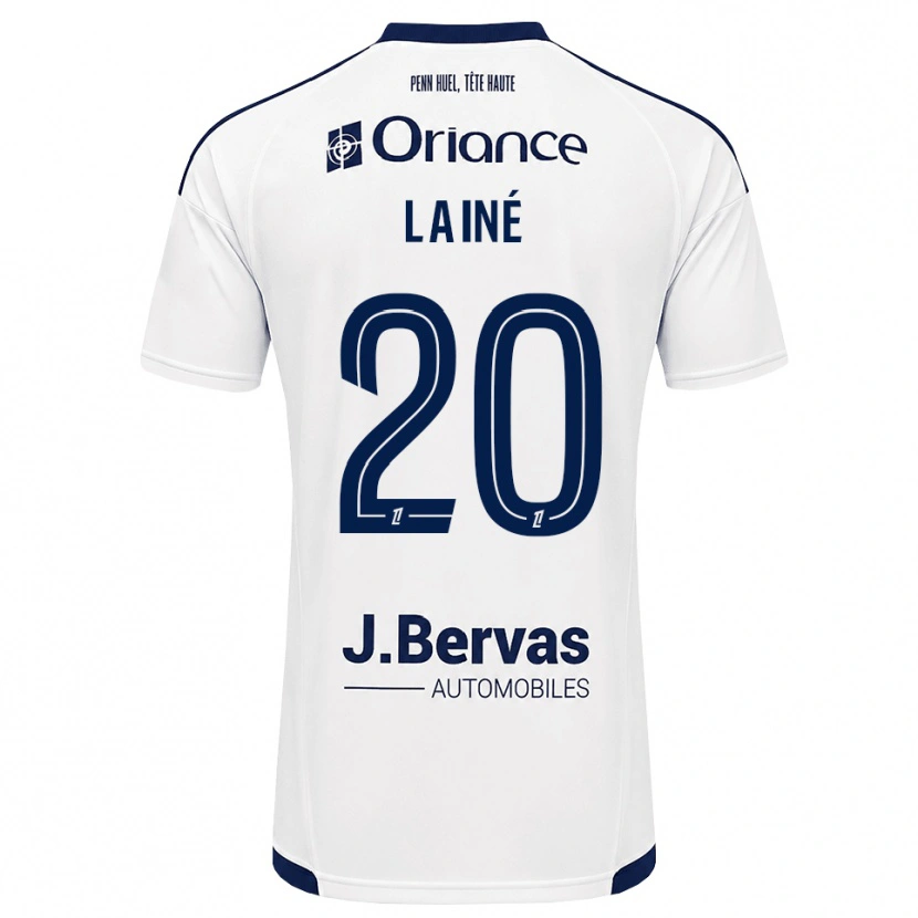 Danxen Homem Camisola Mathis Lainé #20 Azul Marinho Branco Alternativa 2026/27 Camisa
