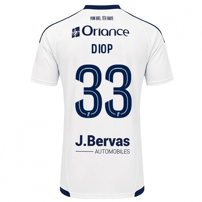 Danxen Homem Camisola Saliou Diop #33 Azul Marinho Branco Alternativa 2026/27 Camisa