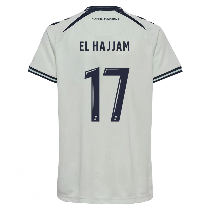 Danxen Homem Camisola Oualid El Hajjam #17 Azul Meia-Noite Branco Alternativa 2026/27 Camisa