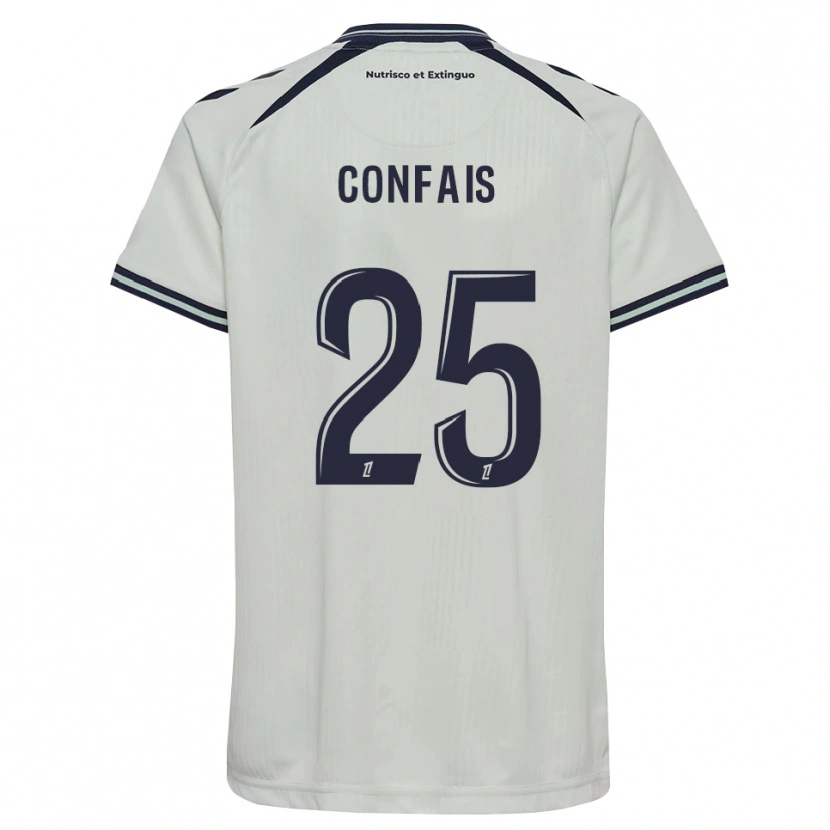 Danxen Homem Camisola Aloïs Confais #25 Azul Meia-Noite Branco Alternativa 2026/27 Camisa