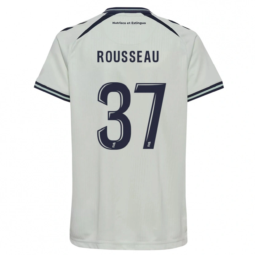 Danxen Homem Camisola Thomas Rousseau #37 Azul Meia-Noite Branco Alternativa 2026/27 Camisa