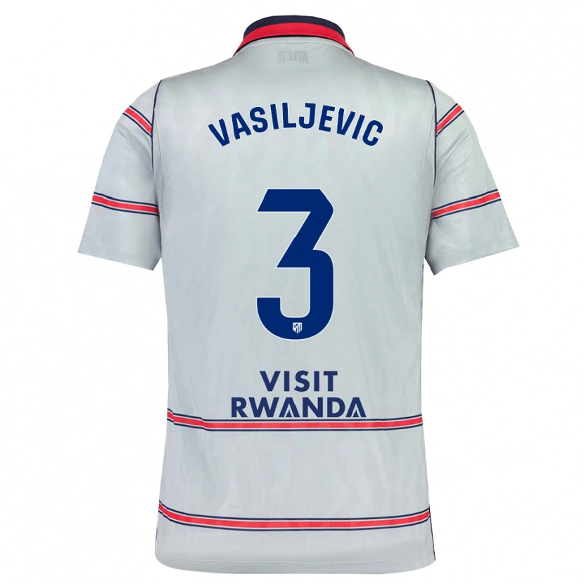 Danxen Homem Camisola Ivan Vasiljevic #3 Cinza Vermelho Azul Marinho Terceiro 2026/27 Camisa