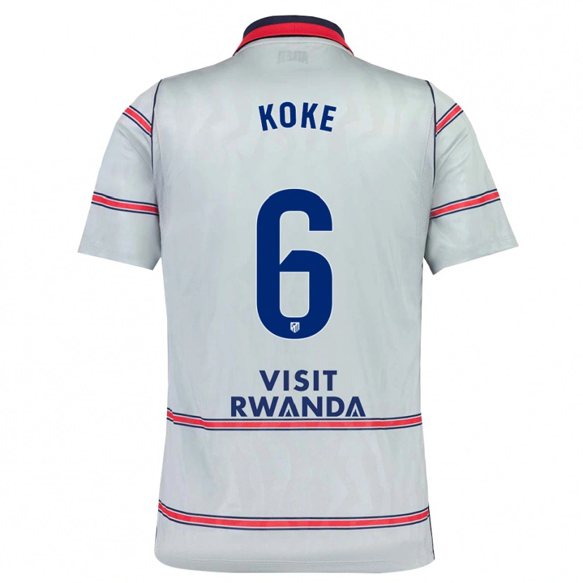 Danxen Homem Camisola Koke #6 Cinza Vermelho Azul Marinho Terceiro 2026/27 Camisa