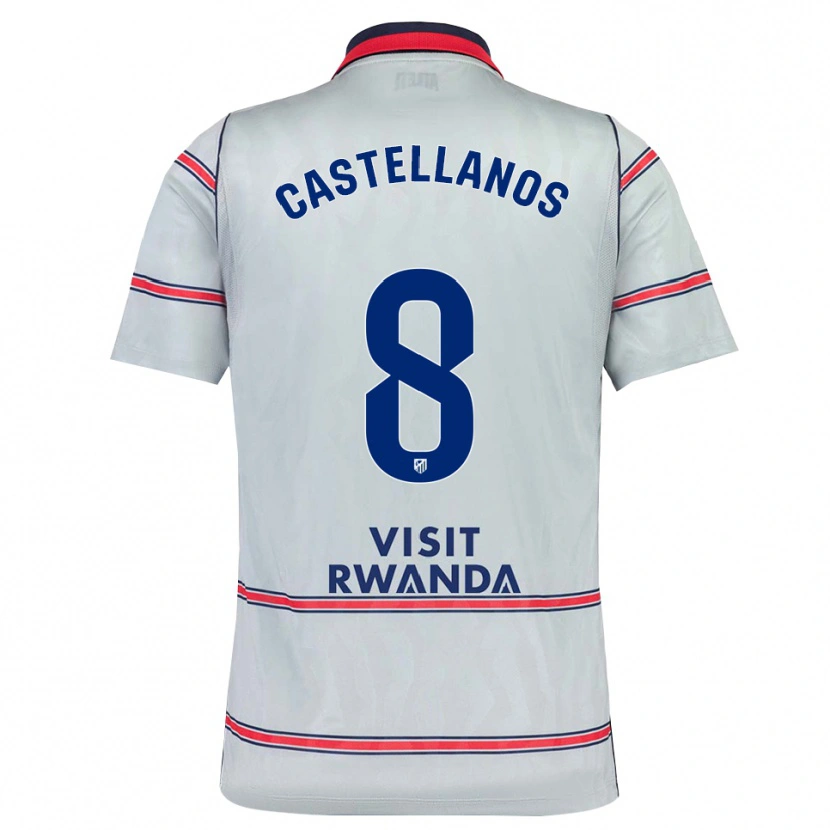 Danxen Homem Camisola Jorge Castellanos #8 Cinza Vermelho Azul Marinho Terceiro 2026/27 Camisa