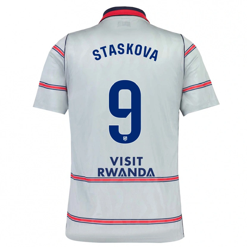 Danxen Homem Camisola Andrea Staskova #9 Cinza Vermelho Azul Marinho Terceiro 2026/27 Camisa
