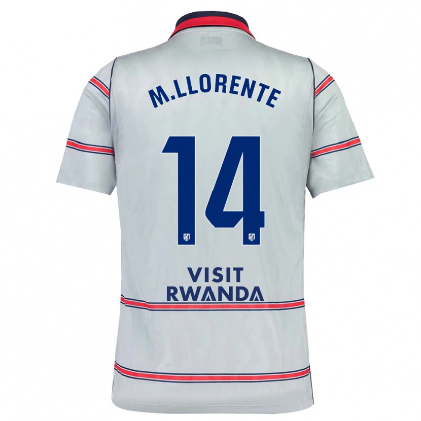 Danxen Homem Camisola Marcos Llorente #14 Cinza Vermelho Azul Marinho Terceiro 2026/27 Camisa