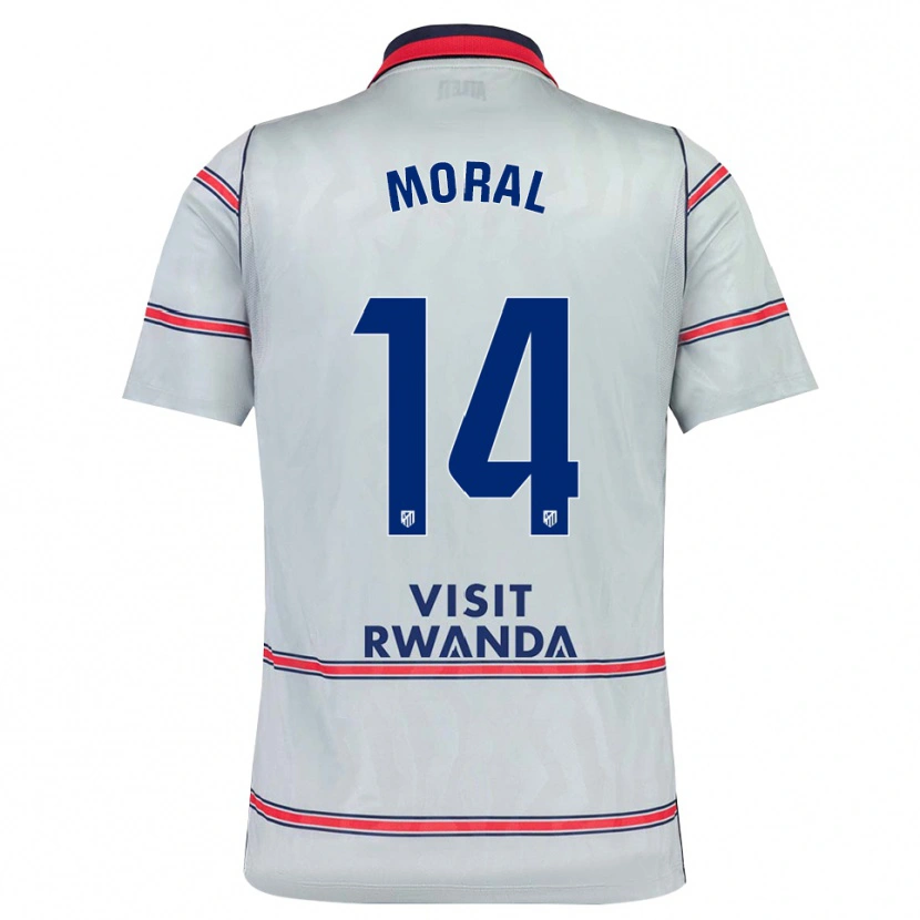 Danxen Homem Camisola Lucía Moral #14 Cinza Vermelho Azul Marinho Terceiro 2026/27 Camisa