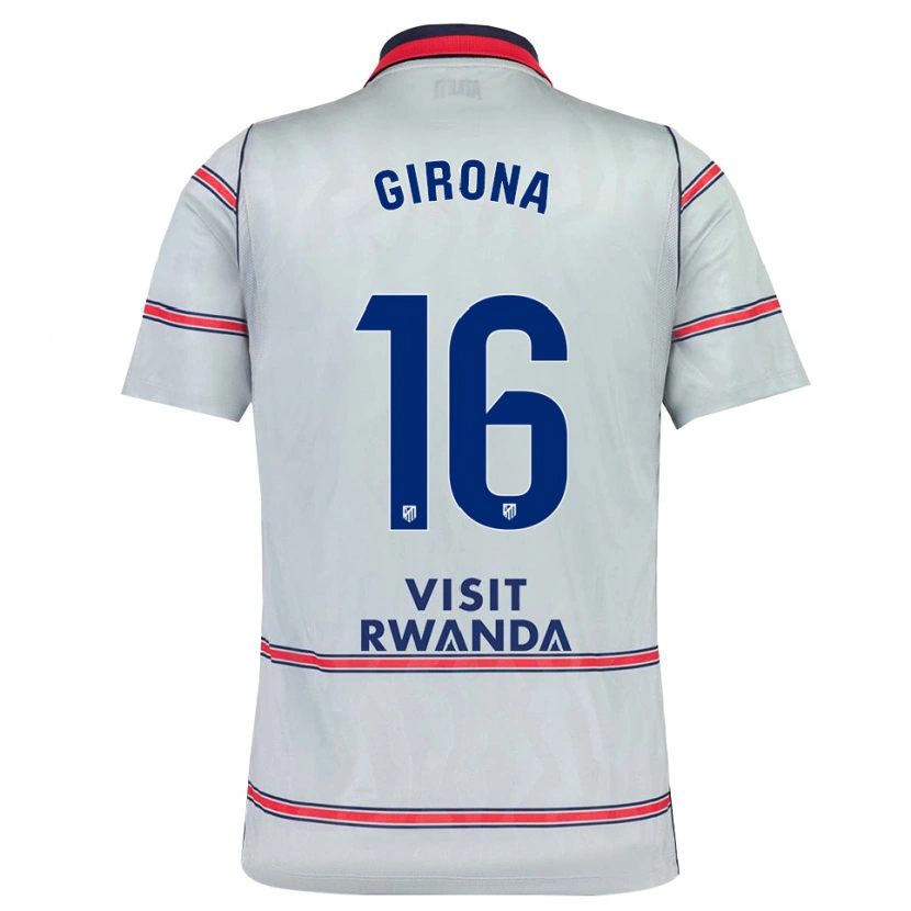 Danxen Homem Camisola Raúl Girona #16 Cinza Vermelho Azul Marinho Terceiro 2026/27 Camisa