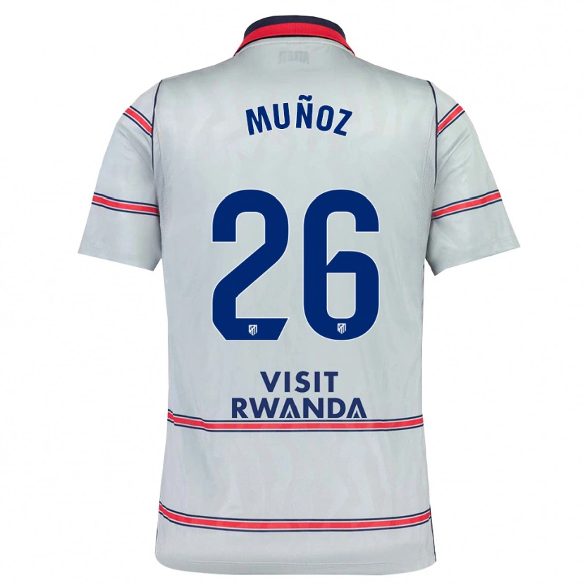 Danxen Homem Camisola Izan Muñoz #26 Cinza Vermelho Azul Marinho Terceiro 2026/27 Camisa
