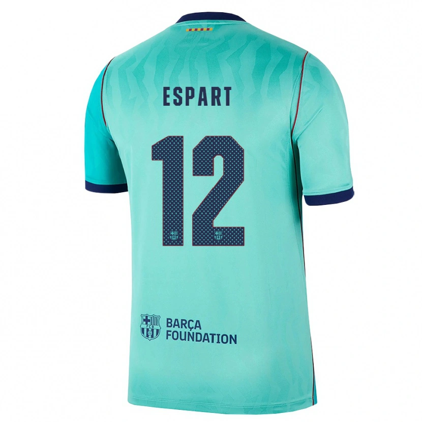 Danxen Homem Camisola Xavi Espart #12 Água Turquesa Escura Azul Real Terceiro 2026/27 Camisa