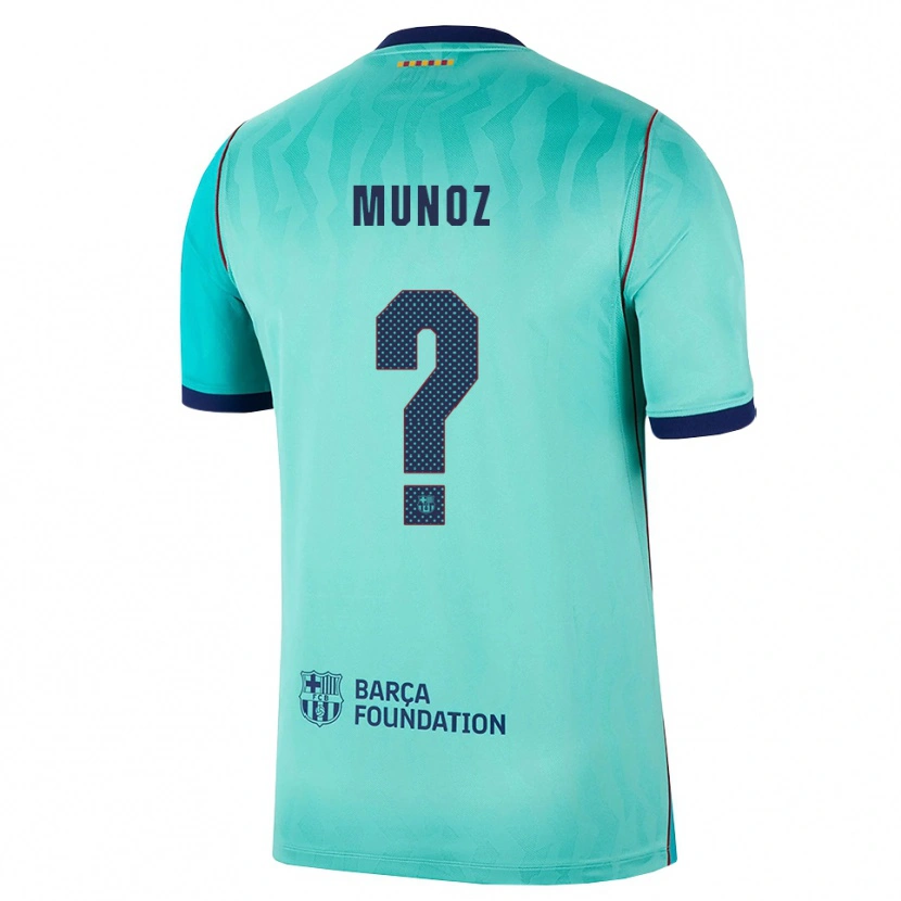 Danxen Homem Camisola Pol Munoz #0 Água Turquesa Escura Azul Real Terceiro 2026/27 Camisa