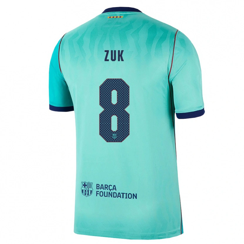 Danxen Homem Camisola Michał Żuk #8 Água Turquesa Escura Azul Real Terceiro 2026/27 Camisa
