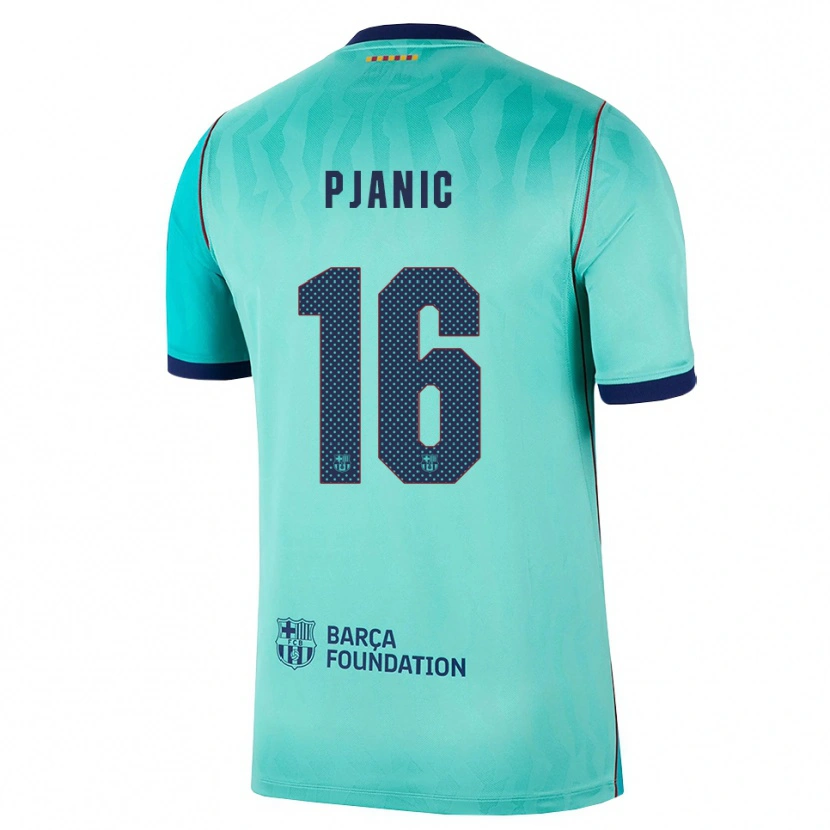 Danxen Homem Camisola Miralem Pjanic #16 Água Turquesa Escura Azul Real Terceiro 2026/27 Camisa