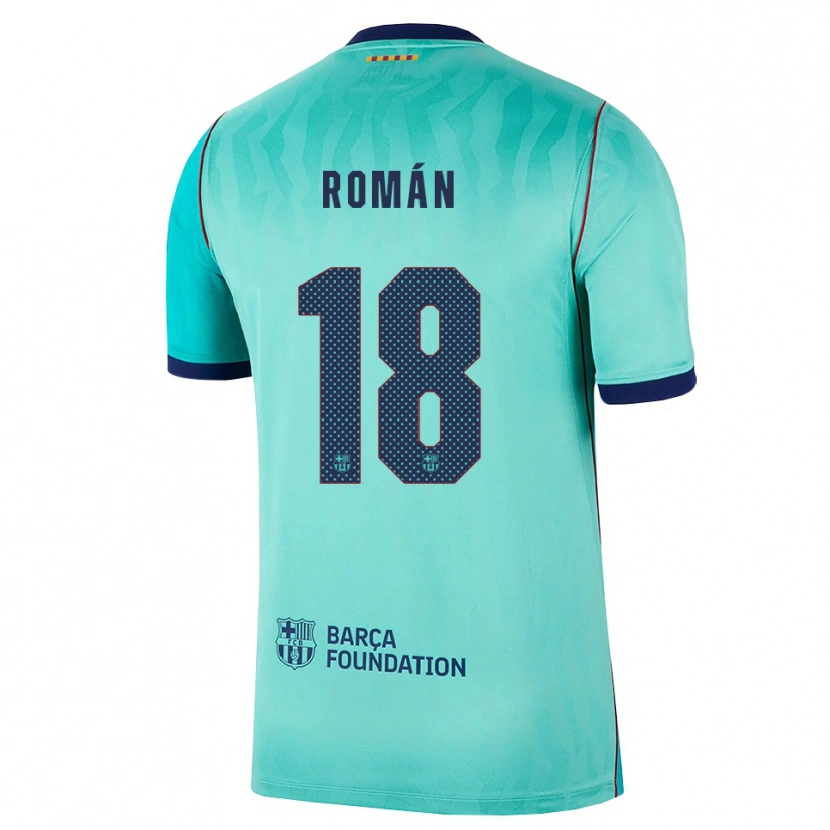 Danxen Homem Camisola Pocho Román #18 Água Turquesa Escura Azul Real Terceiro 2026/27 Camisa
