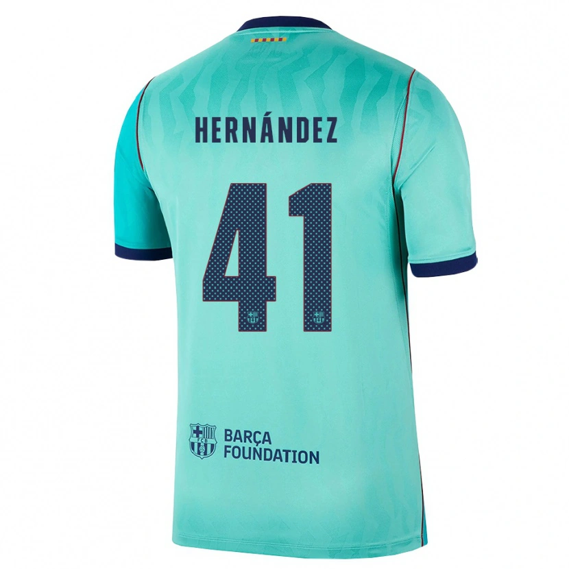 Danxen Homem Camisola Juan Hernández #41 Água Turquesa Escura Azul Real Terceiro 2026/27 Camisa