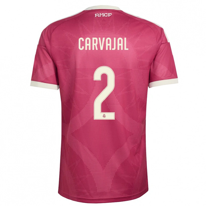 Danxen Homem Camisola Daniel Carvajal #2 Vermelho Pálido Violeta Branco Terceiro 2026/27 Camisa