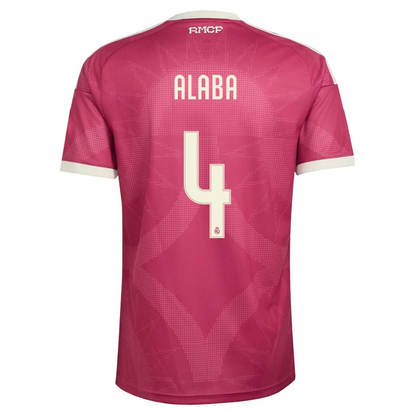 Danxen Homem Camisola David Alaba #4 Vermelho Pálido Violeta Branco Terceiro 2026/27 Camisa