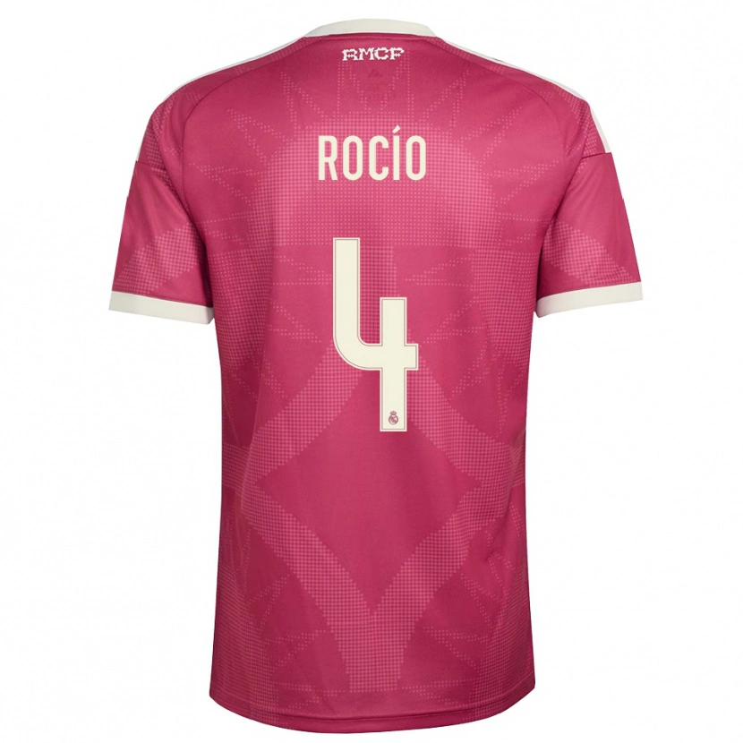 Danxen Homem Camisola Rocío Gálvez #4 Vermelho Pálido Violeta Branco Terceiro 2026/27 Camisa