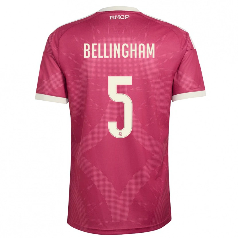 Danxen Homem Camisola Jude Bellingham #5 Vermelho Pálido Violeta Branco Terceiro 2026/27 Camisa