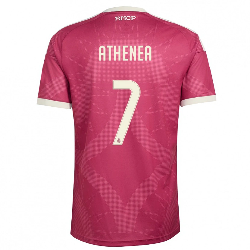 Danxen Homem Camisola Athenea Del Castillo #7 Vermelho Pálido Violeta Branco Terceiro 2026/27 Camisa