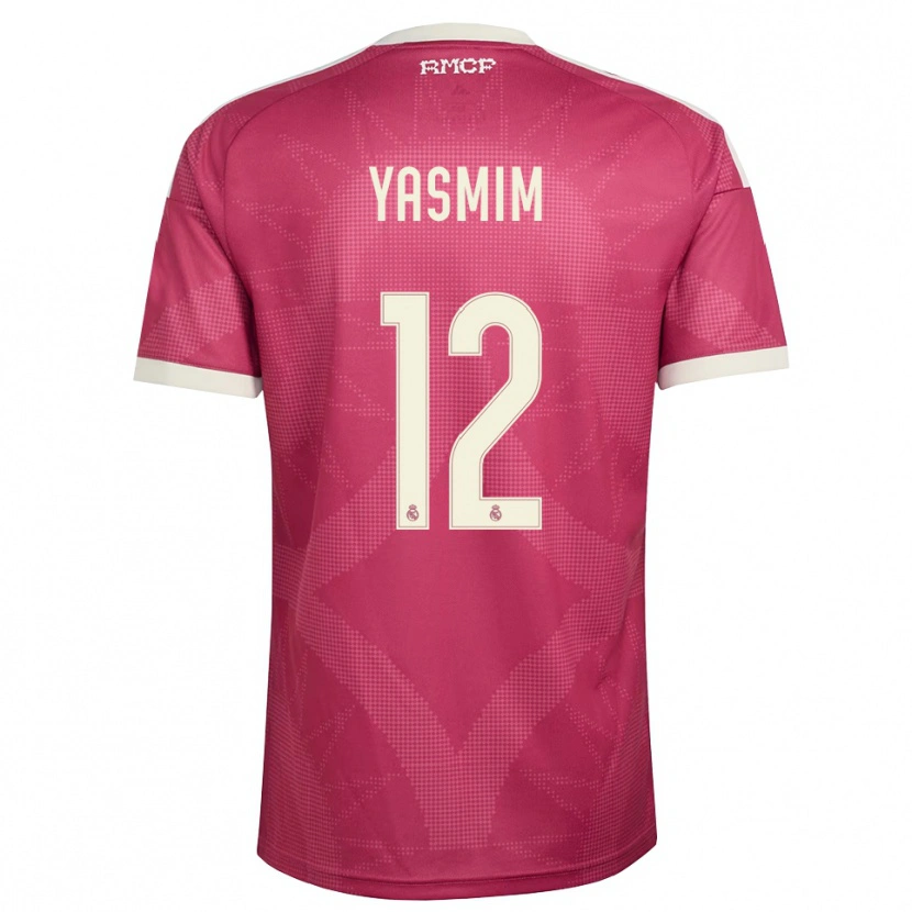 Danxen Homem Camisola Yasmim Assis Ribeiro #12 Vermelho Pálido Violeta Branco Terceiro 2026/27 Camisa