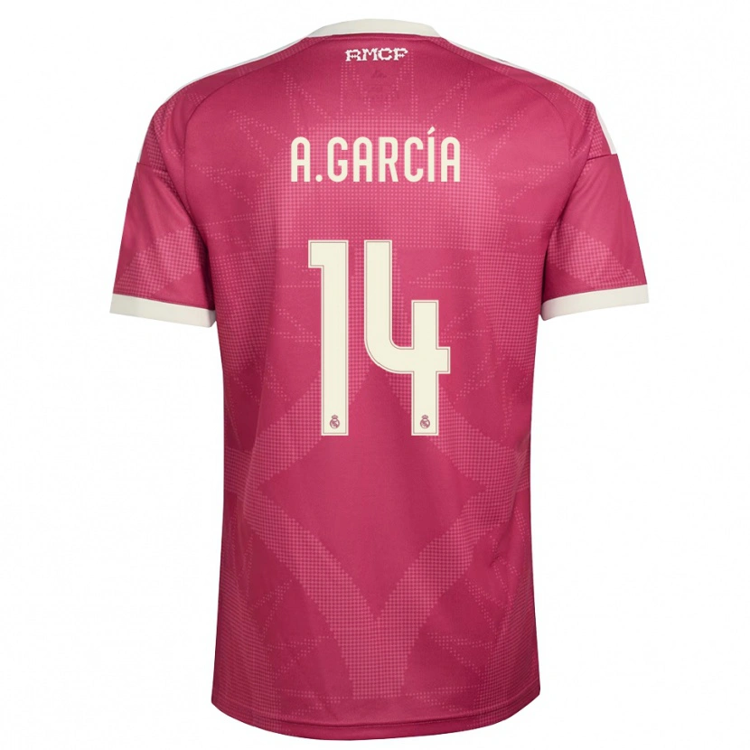 Danxen Homem Camisola Aimar García #14 Vermelho Pálido Violeta Branco Terceiro 2026/27 Camisa