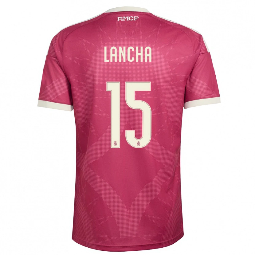 Danxen Homem Camisola Yeray Lancha #15 Vermelho Pálido Violeta Branco Terceiro 2026/27 Camisa