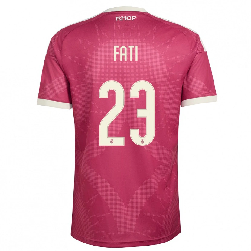 Danxen Homem Camisola Lamini Fati #23 Vermelho Pálido Violeta Branco Terceiro 2026/27 Camisa
