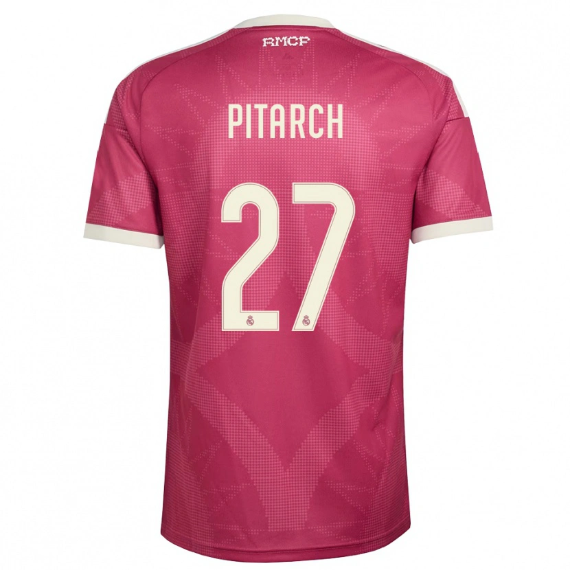 Danxen Homem Camisola Thiago Pitarch #27 Vermelho Pálido Violeta Branco Terceiro 2026/27 Camisa