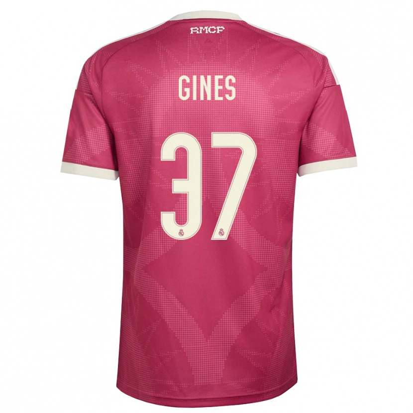 Danxen Homem Camisola Álvaro Ginés #37 Vermelho Pálido Violeta Branco Terceiro 2026/27 Camisa