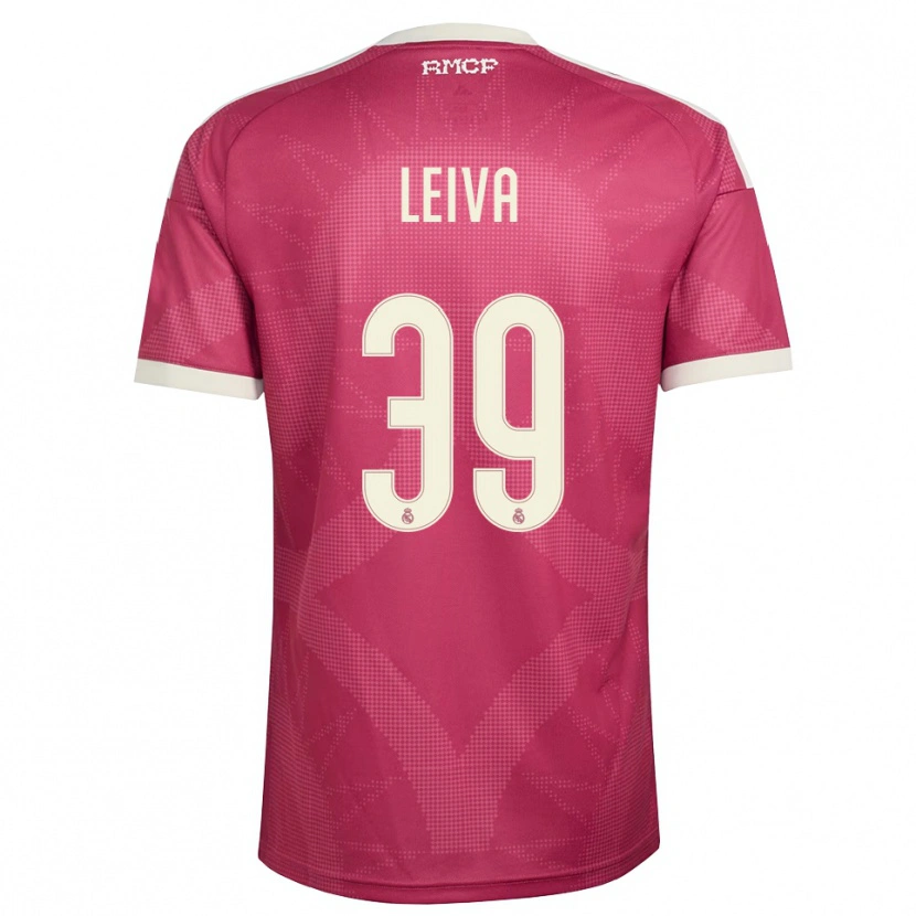 Danxen Homem Camisola Álvaro Leiva #39 Vermelho Pálido Violeta Branco Terceiro 2026/27 Camisa