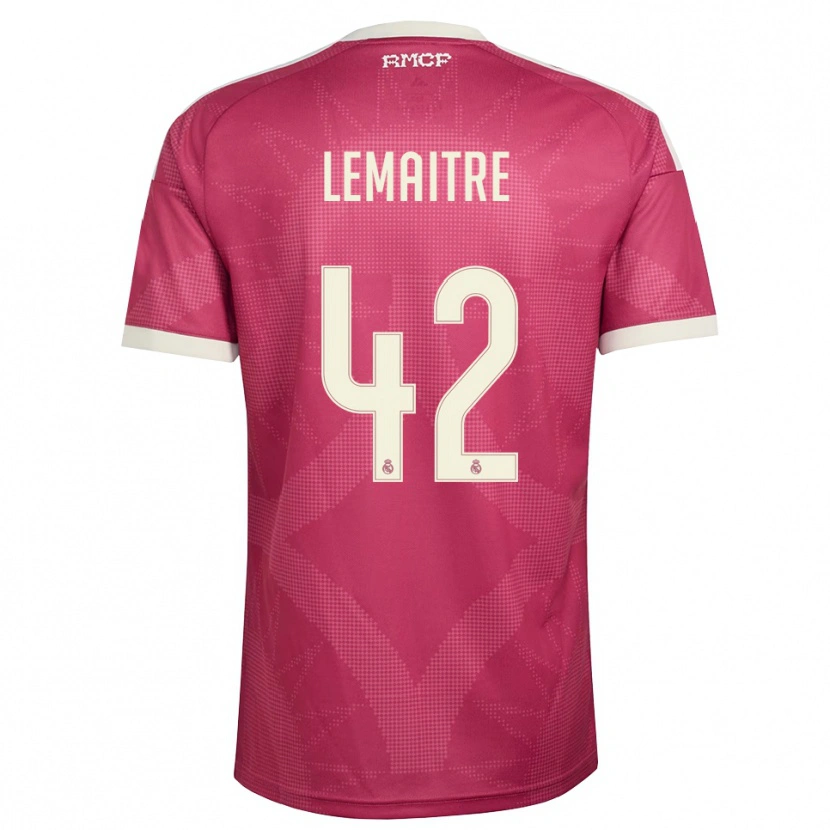 Danxen Homem Camisola Léo Lemaître #42 Vermelho Pálido Violeta Branco Terceiro 2026/27 Camisa