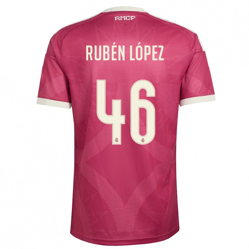 Danxen Homem Camisola Rubén López #46 Vermelho Pálido Violeta Branco Terceiro 2026/27 Camisa