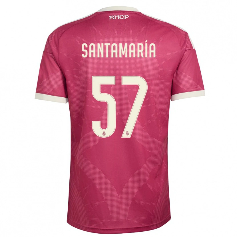 Danxen Homem Camisola Fran Santamaría #57 Vermelho Pálido Violeta Branco Terceiro 2026/27 Camisa