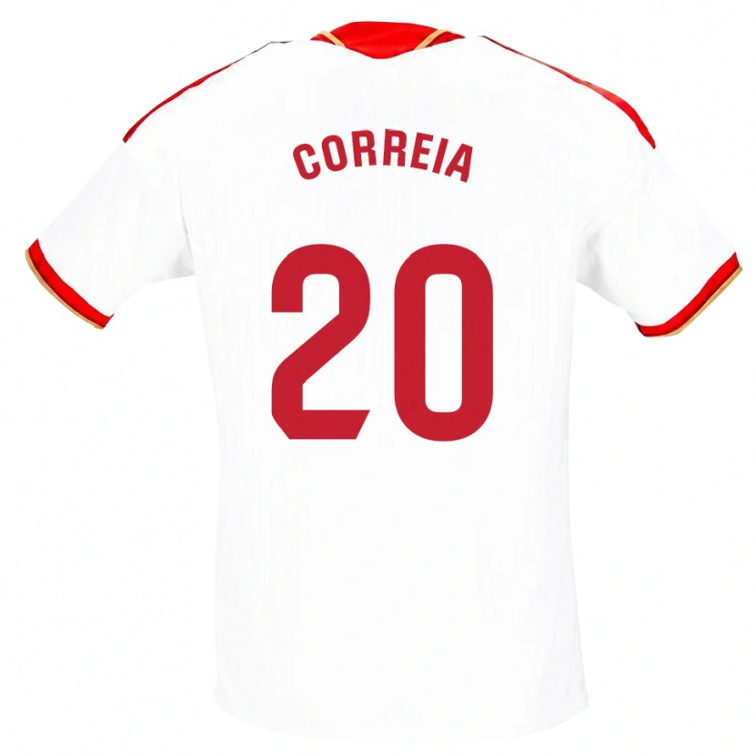 Danxen Homem Camisola Félix Correia #20 Branco Vermelho Principal 2026/27 Camisa