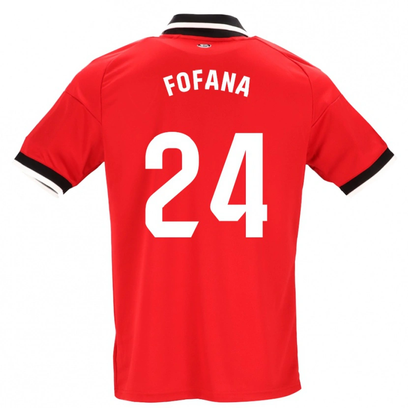 Danxen Homem Camisola Youssouf Fofana #24 Preto Branco Vermelho Alternativa 2026/27 Camisa