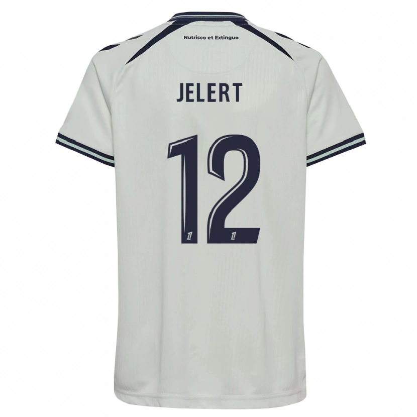 Danxen Homem Camisola Elias Jelert #12 Azul Meia-Noite Branco Alternativa 2026/27 Camisa