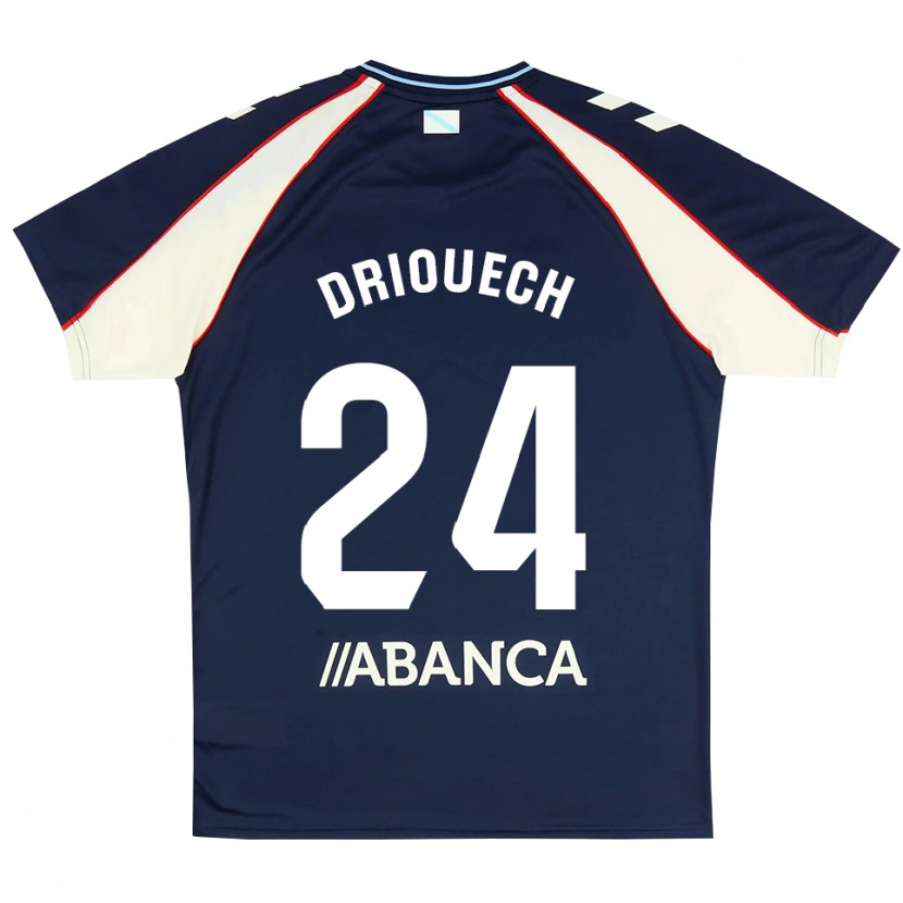 Danxen Mulher Camisola Couhaib Driouech #24 Azul Real Vermelho Branco Alternativa 2026/27 Camisa
