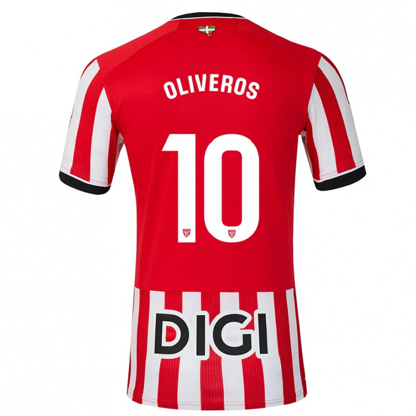 Danxen Mulher Camisola Aimar Oliveros #10 Vermelho Preto Branco Principal 2026/27 Camisa