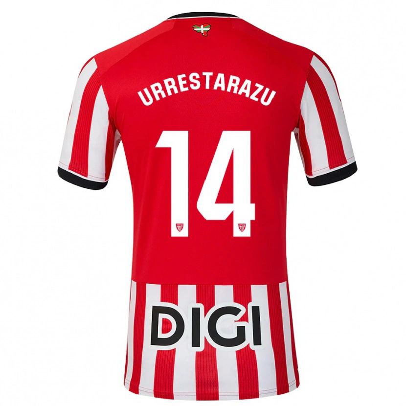 Danxen Mulher Camisola Mikel Urrestarazu #14 Vermelho Preto Branco Principal 2026/27 Camisa