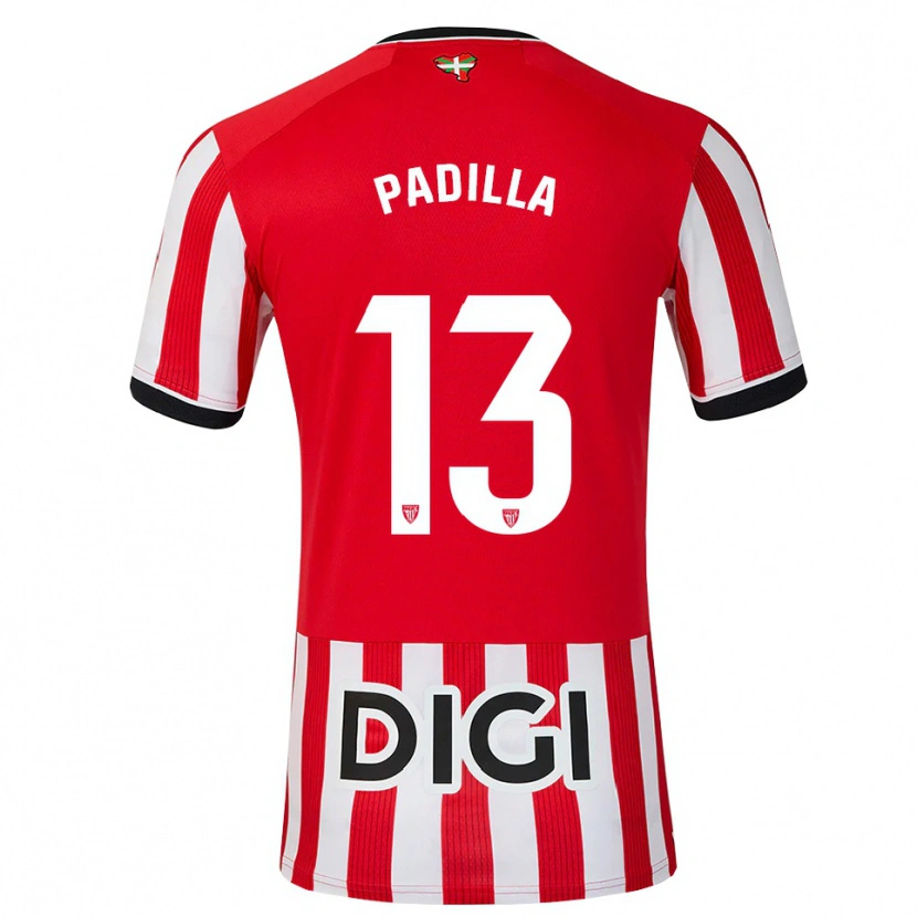 Danxen Mulher Camisola Álex Padilla #13 Vermelho Preto Branco Principal 2026/27 Camisa