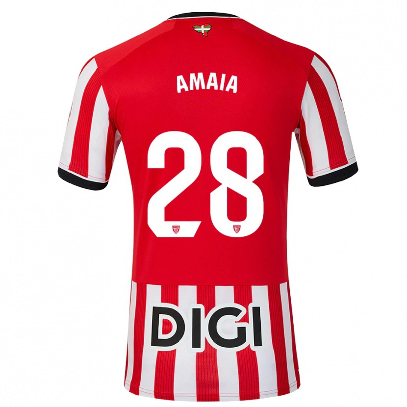 Danxen Mulher Camisola Amaia Martinez De La Peña #28 Vermelho Preto Branco Principal 2026/27 Camisa