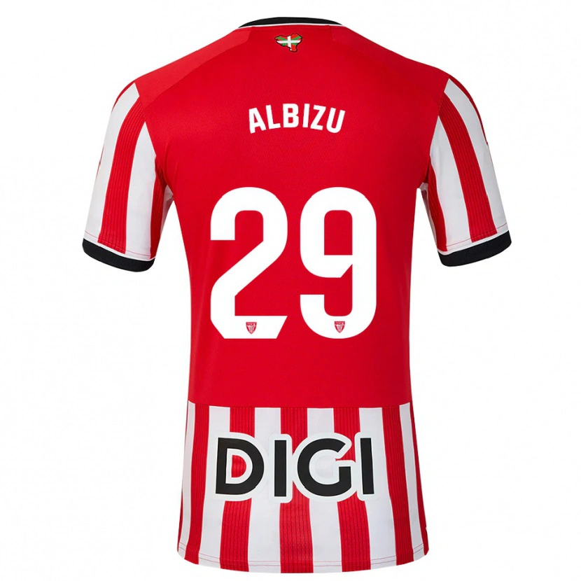 Danxen Mulher Camisola Alain Albizu #29 Vermelho Preto Branco Principal 2026/27 Camisa