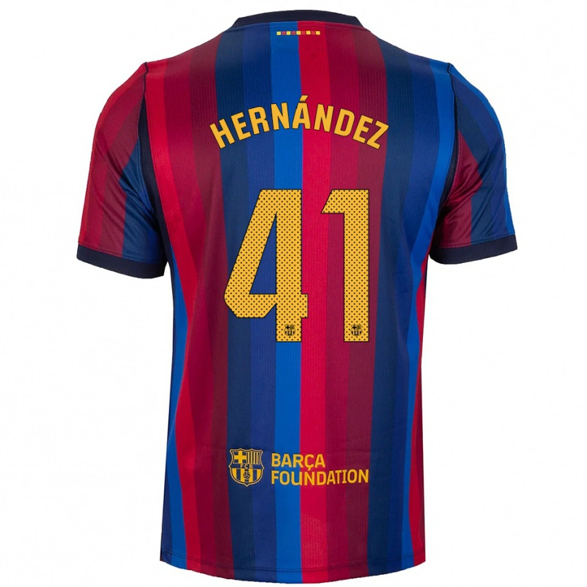 Danxen Mulher Camisola Juan Hernández #41 Azul Real Vermelho Amarelo Principal 2026/27 Camisa